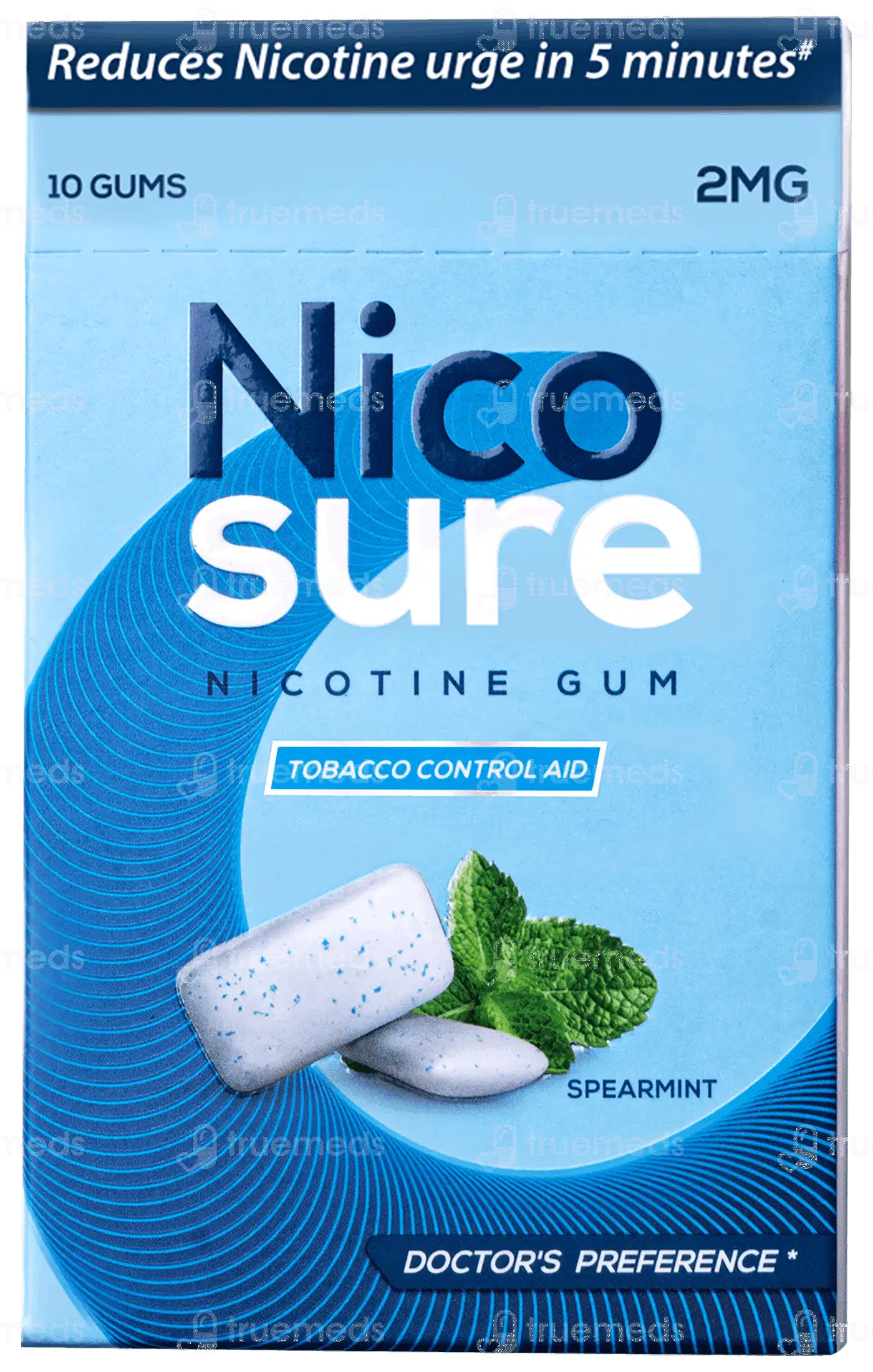 Nico Sure 2mg Spearmint Nicotine Gums 10