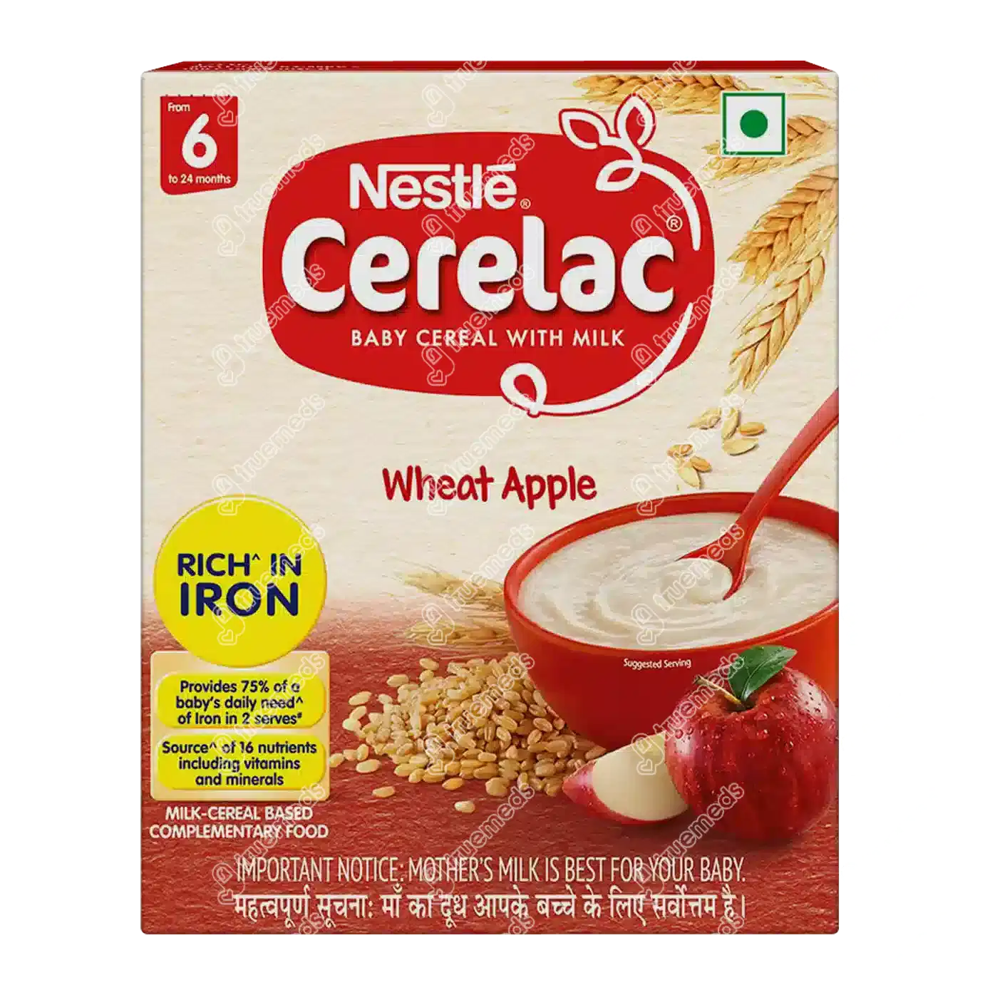 Nestle Cerelac Wheat Apple From 6 To 24 Months Baby Cereal 300gm