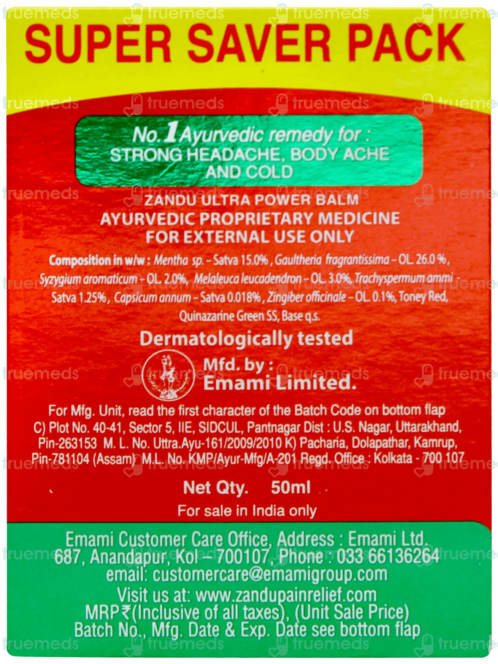Zandu Ultra Power Balm 50ml