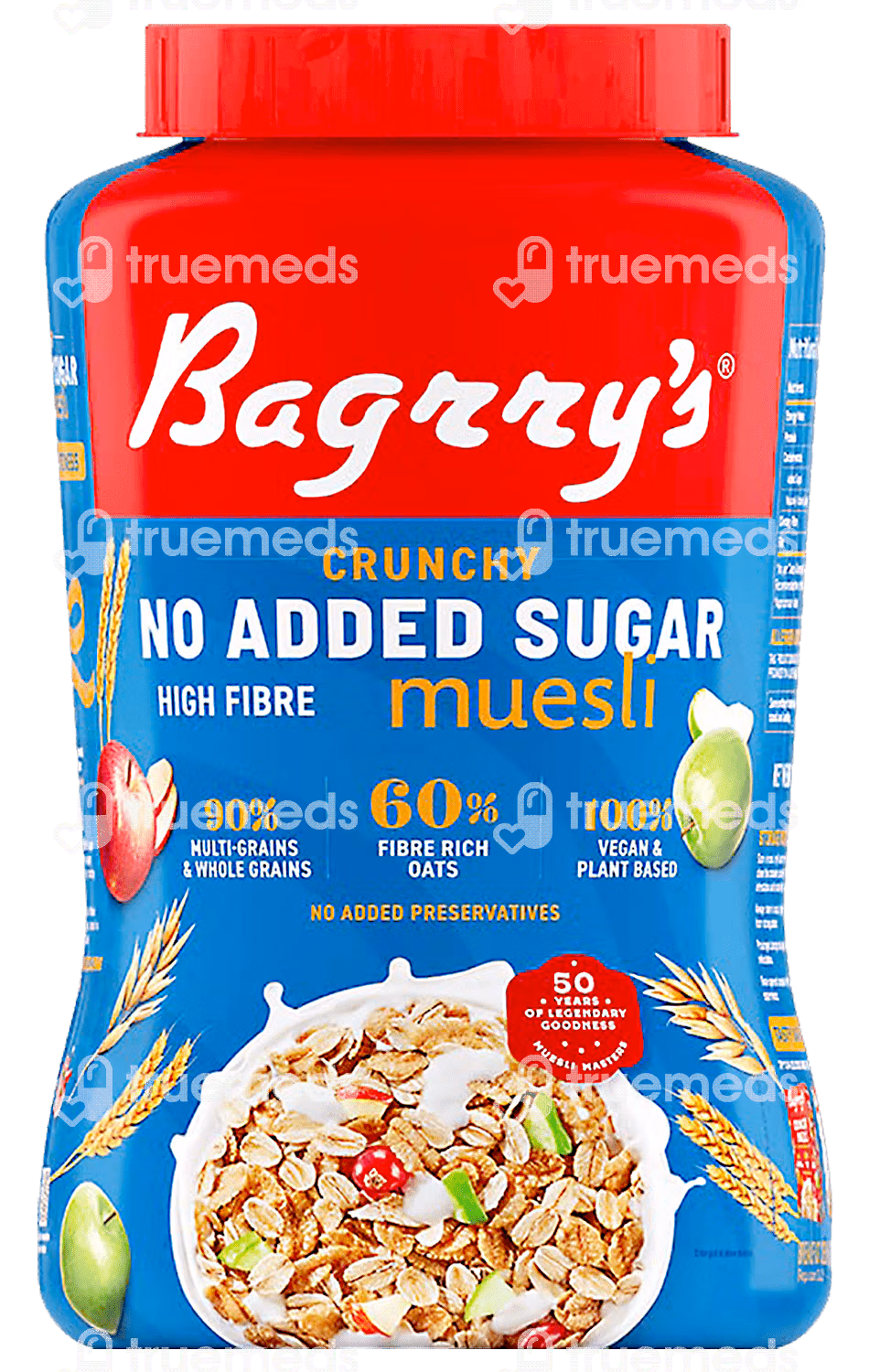 Bagrrys Crunchy No Added Sugar Muesli 1000 GM