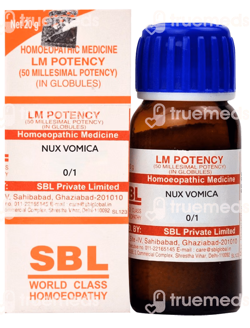 Sbl Nux Vomica 0/1 Lm Globules 20 GM