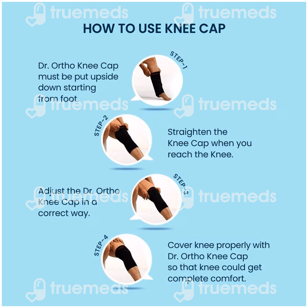 Dr Ortho Medium Black Knee Cap 2