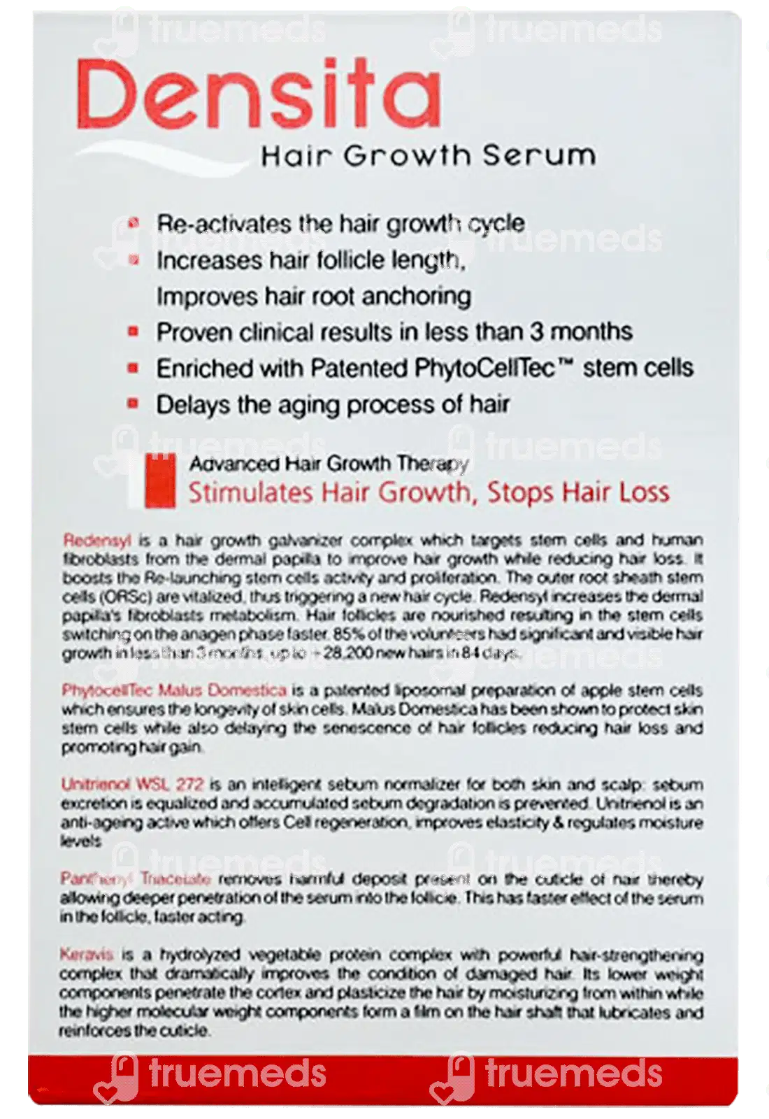 Densita Hair Growth Serum Spray Pump 60ml 3 Densita Hair Growth Serum Spray Pump 60ml