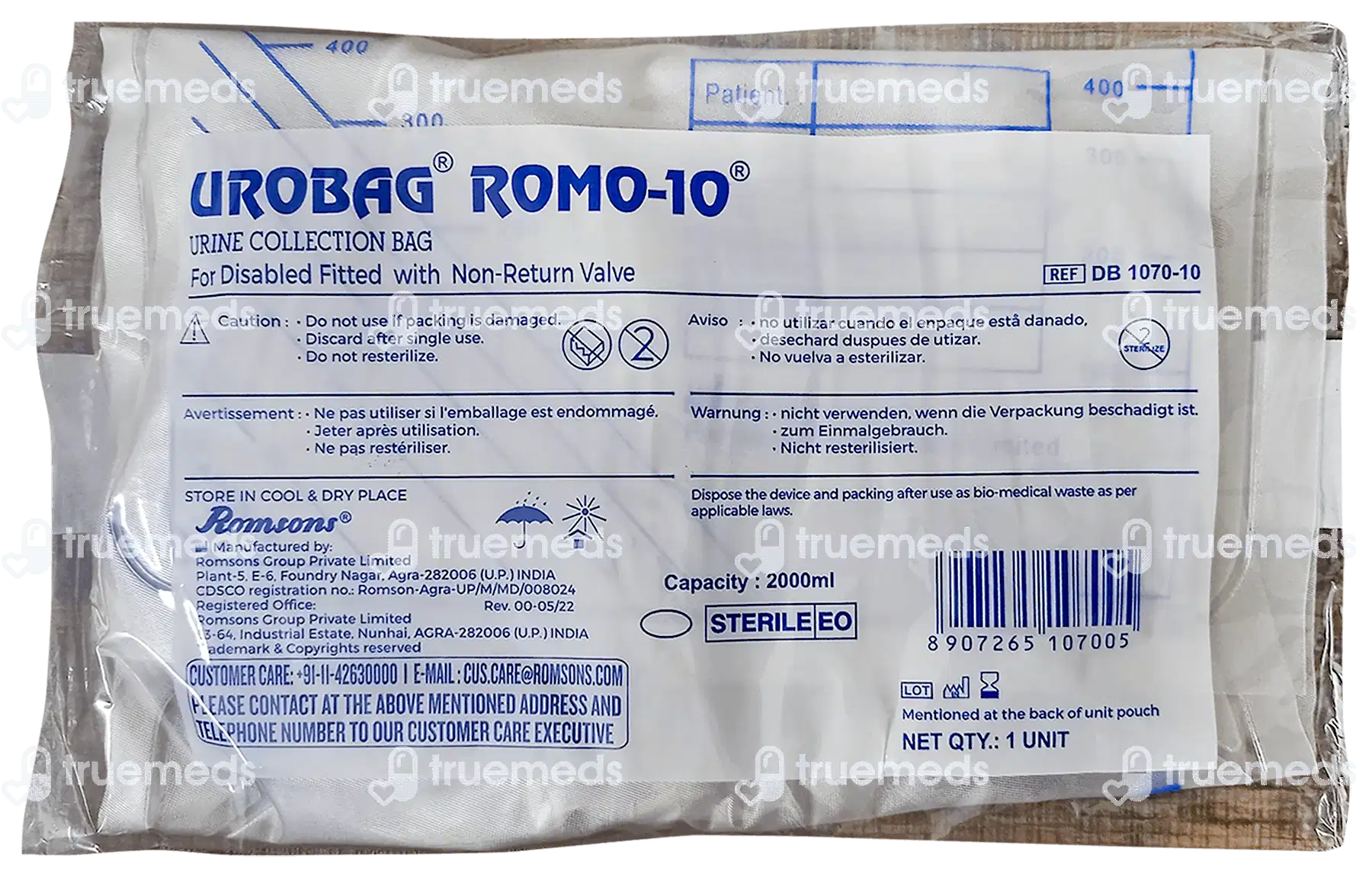 Romsons Urobag Db 1070 10 Romo 10 Urine Bag 1