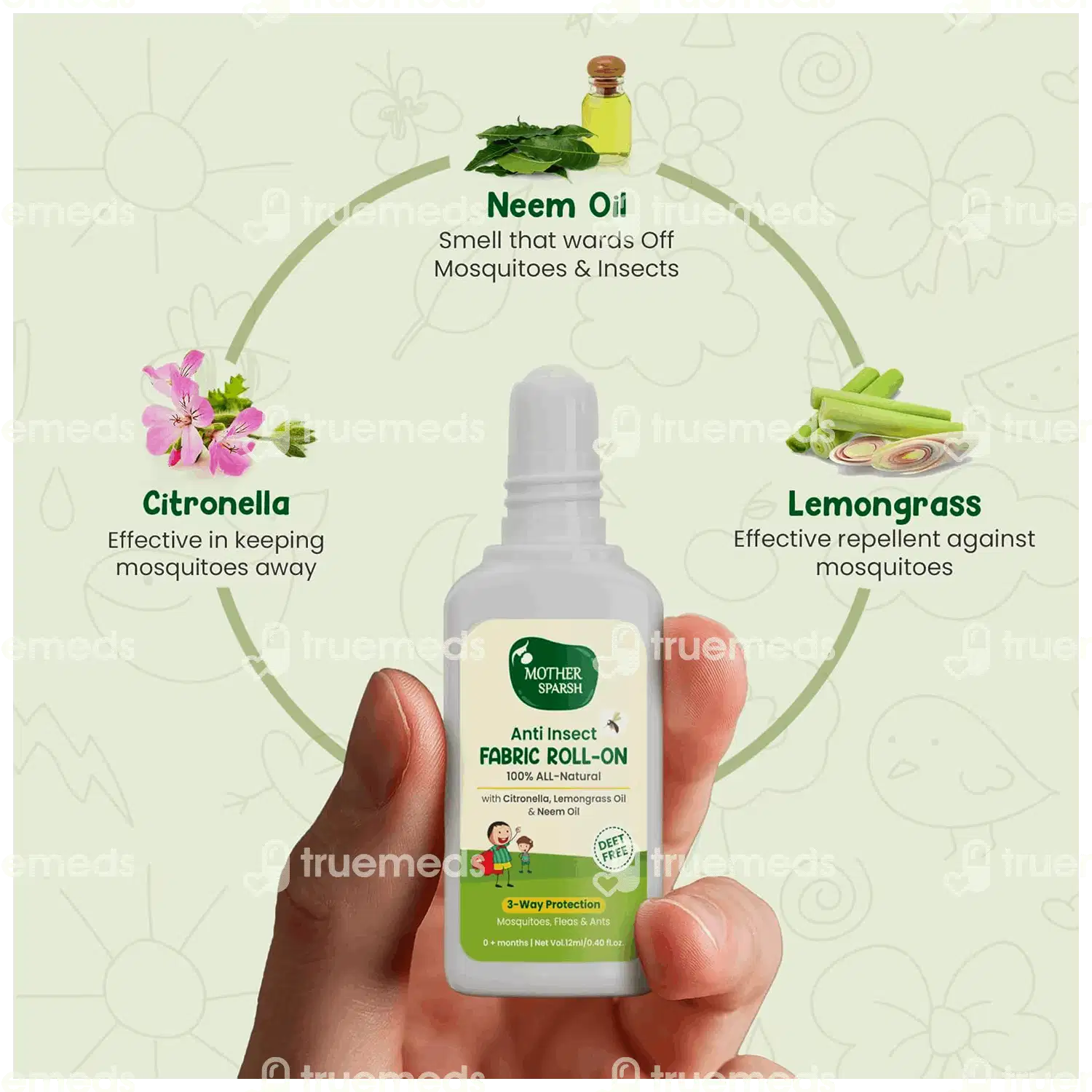 Mother Sparsh Anti Insect Fabric Roll On 12ml