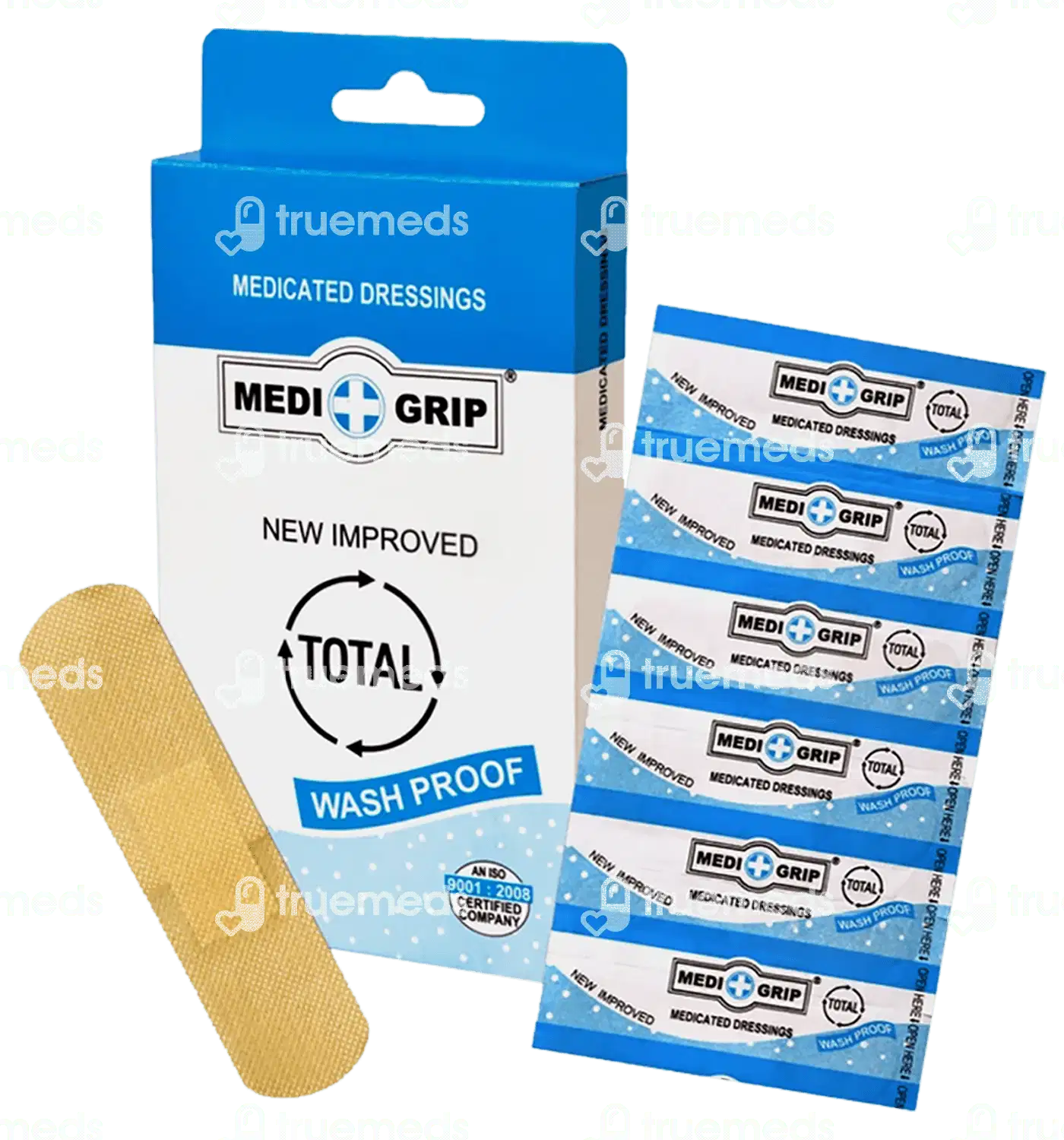 Medigrip Total New Imporved Wash Proof Medicated Dressings 100