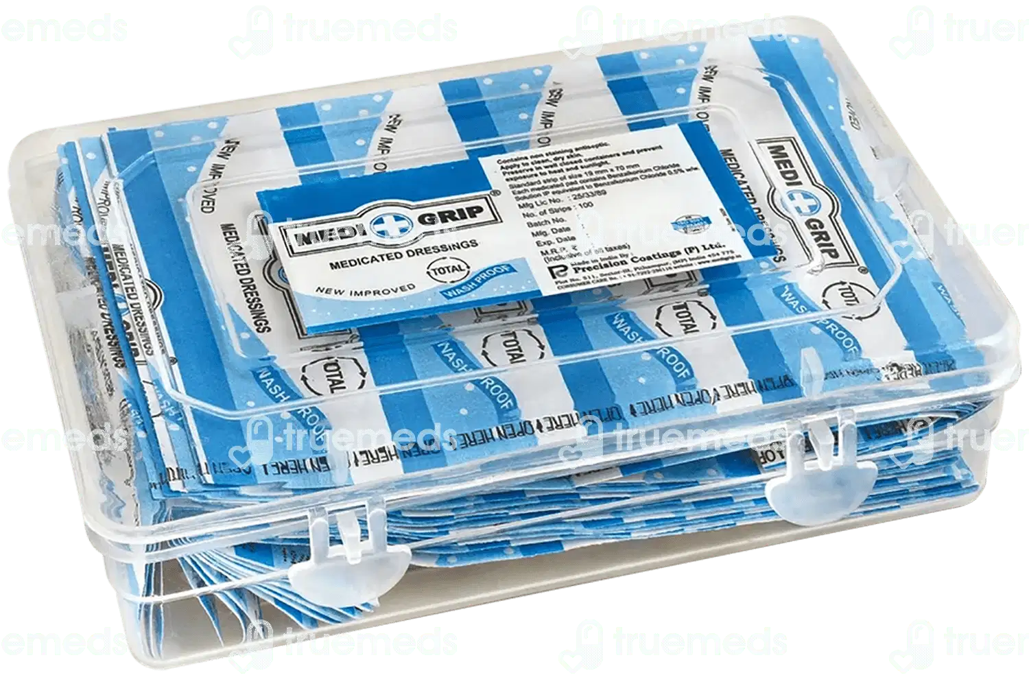 Medigrip Total New Imporved Wash Proof Medicated Dressings 100