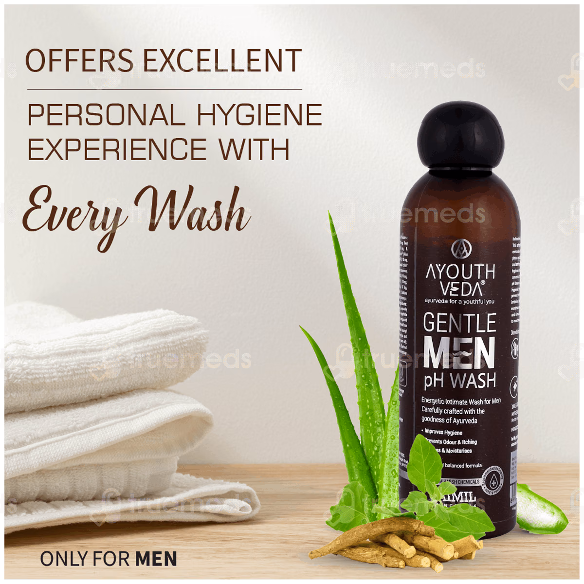 Ayouthveda Gentle Men Ph Wash 180ml