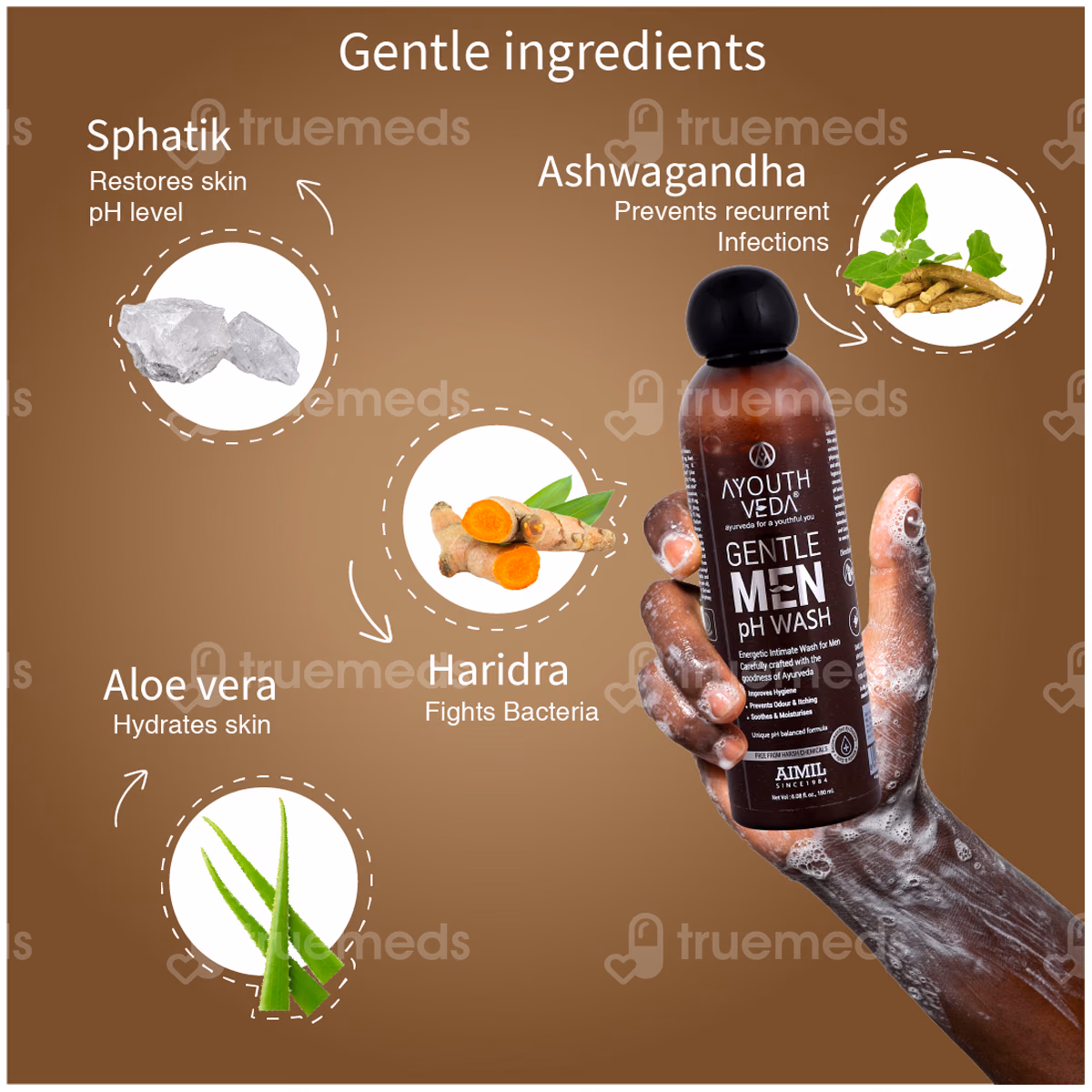 Ayouthveda Gentle Men Ph Wash 180ml 5 Ayouthveda Gentle Men Ph Wash 180ml