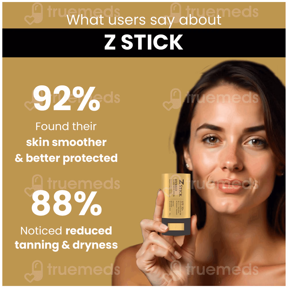 Z Stick Spf 50+ Pa+++ Hybrid Sunscreen Stick 20gm 5 Z Stick Spf 50+ Pa+++ Hybrid Sunscreen Stick 20gm