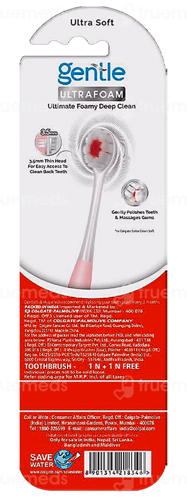 Colgate Gentle Ultrafoam Ultra Soft Toothbrush 1 + 1 Free
