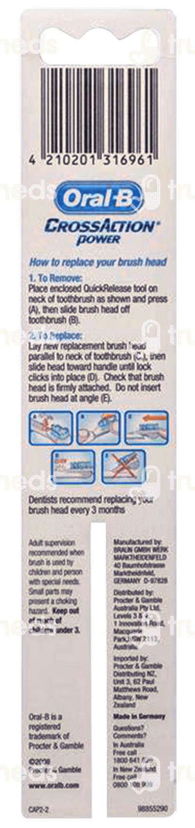 Oral B Cross Action Power Replacement Heads Soft Toothbrush 2