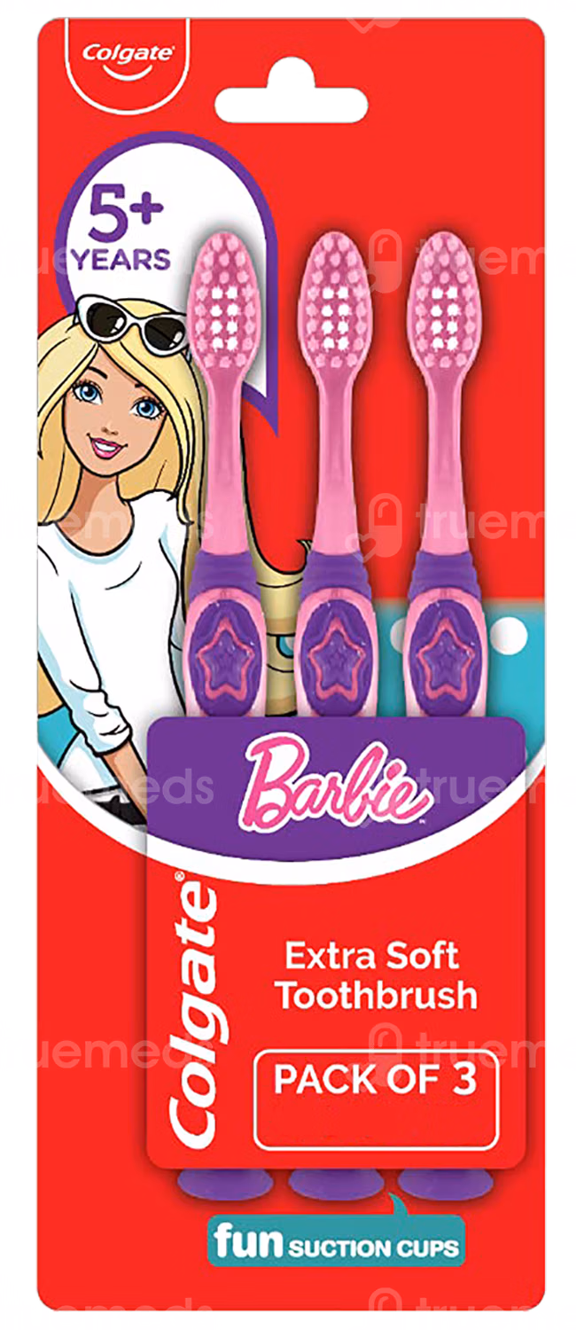 Colgate Kids Extra Soft Barbie Pack Of 3 Toothbrush 1