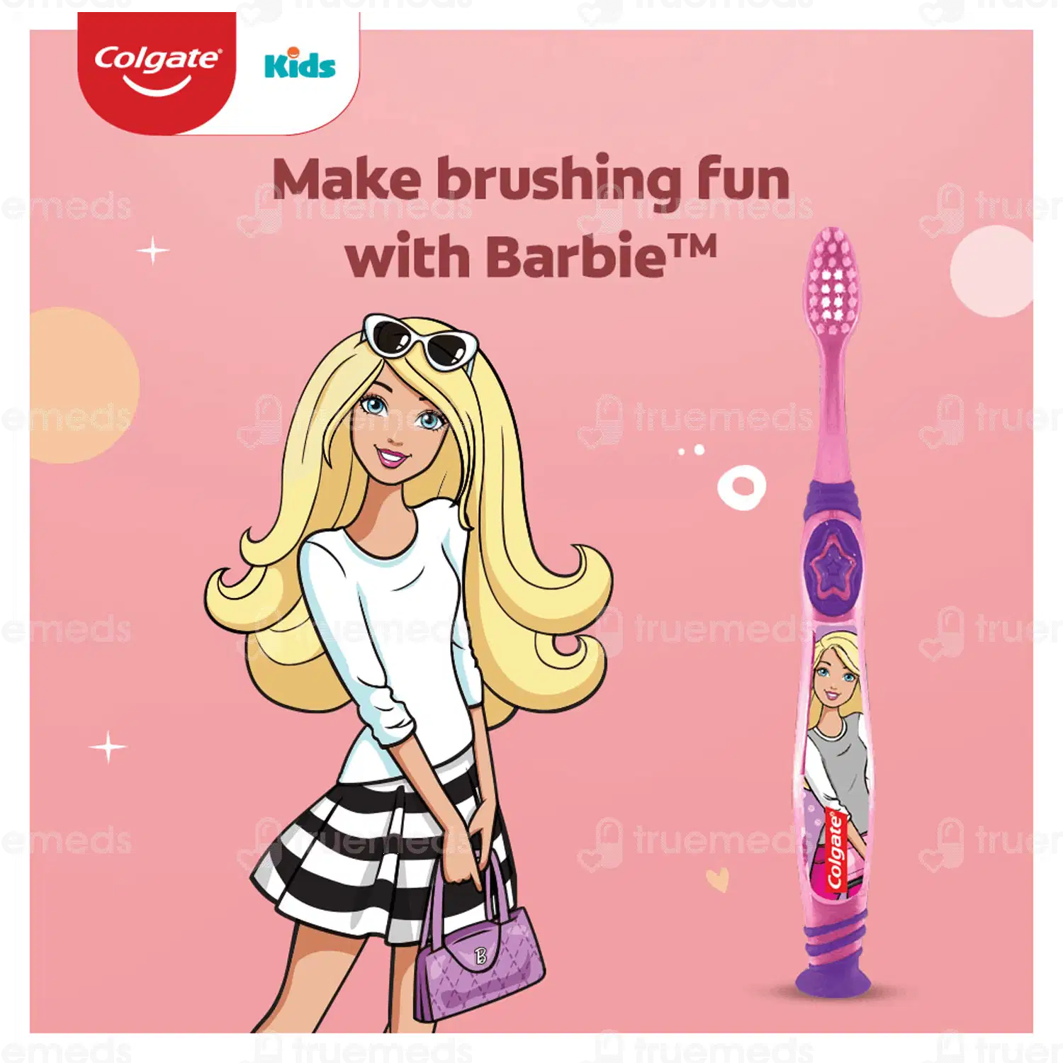 Colgate Kids Extra Soft Barbie Pack Of 3 Toothbrush 1