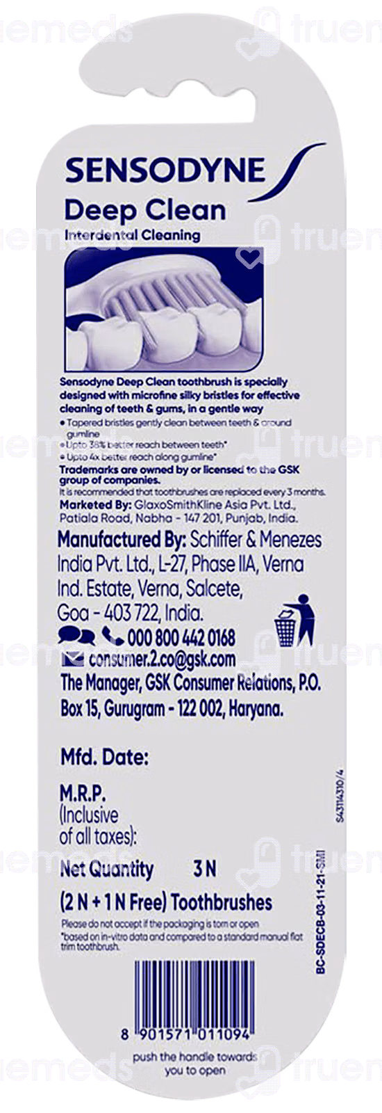Sensodyne Deep Clean Buy 2 Get 1 Free Toothbrush
