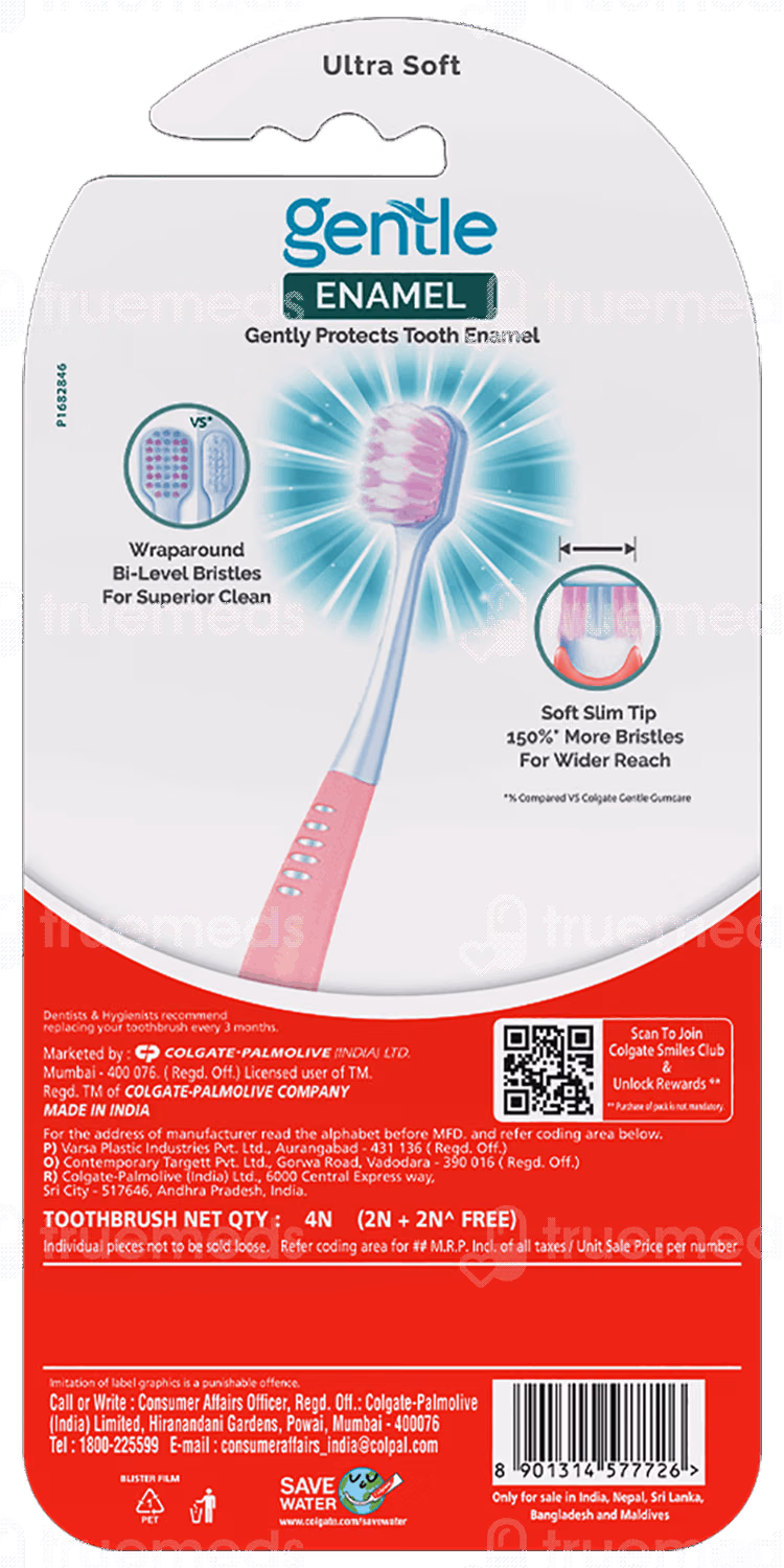 Colgate Gentle Enamel Ultra Soft Toothbrush Buy 2 Get 2 Free
