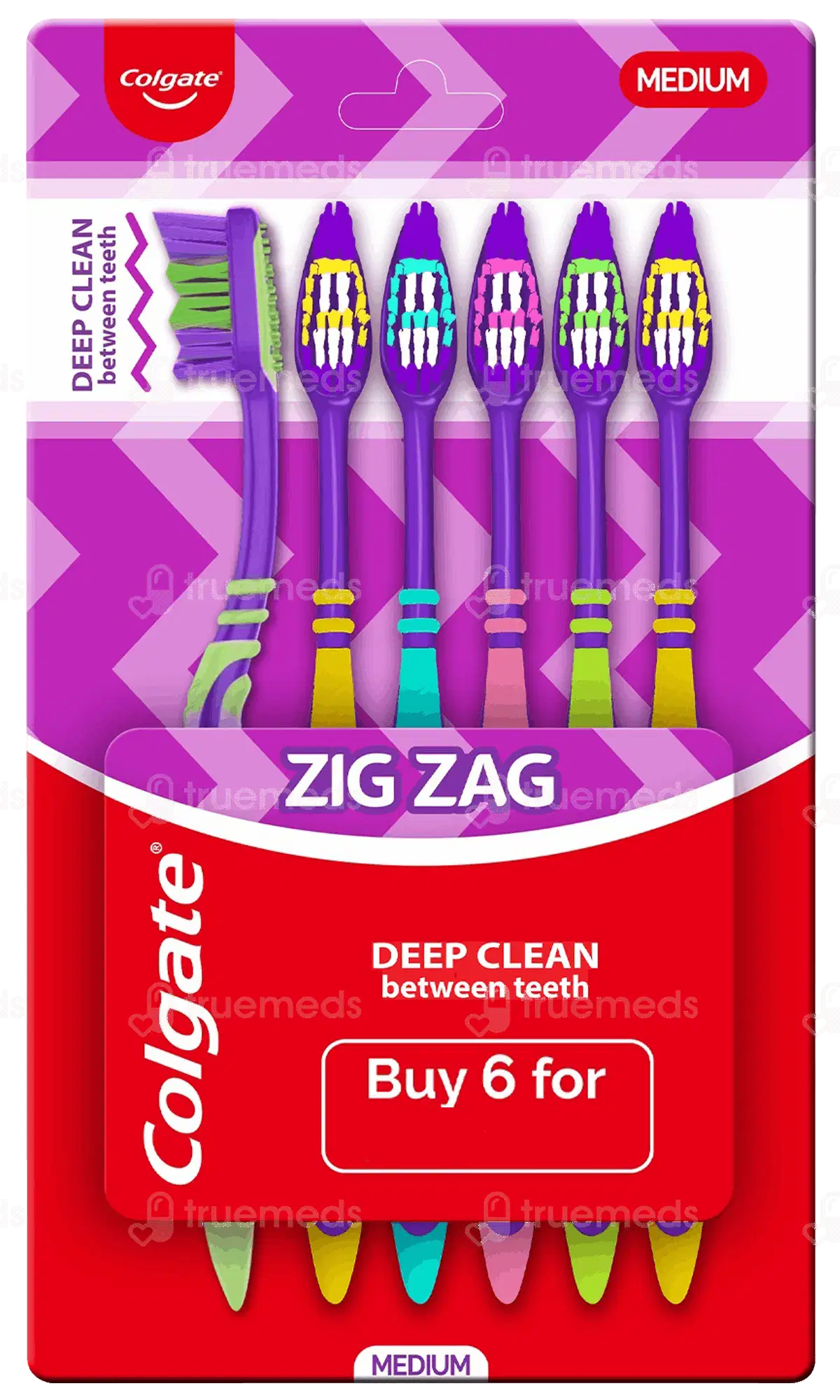 Colgate Zig Zag Deep Clean Medium Toothbrush 6
