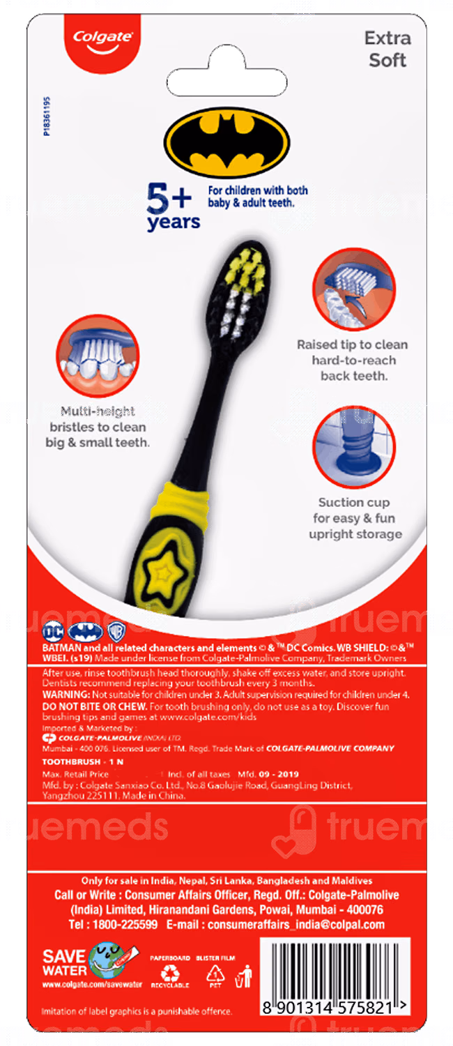Colgate Kid Batman 5+ Years Extra Soft Toothbrush 3