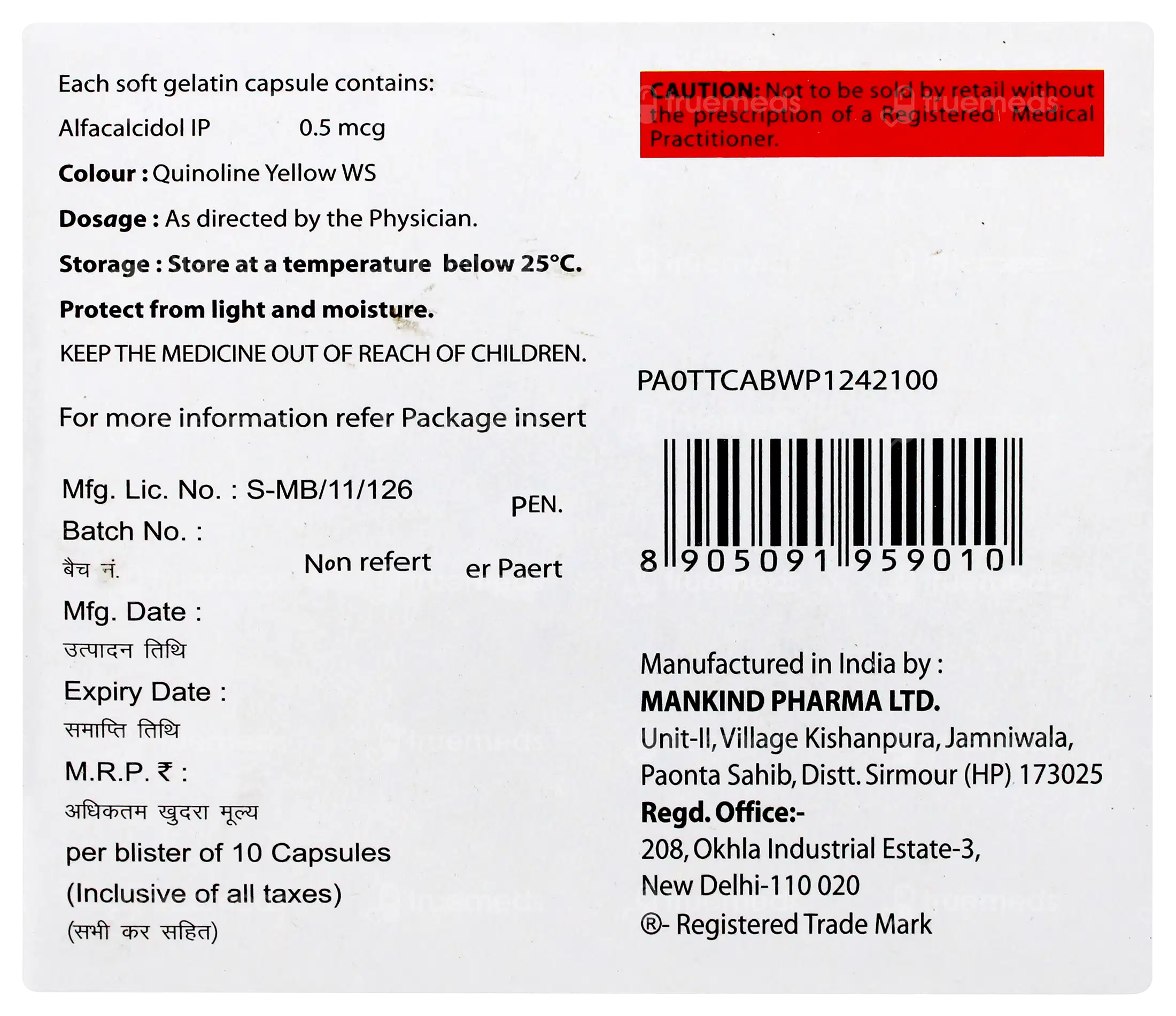 Alphadol 1 Capsule 10