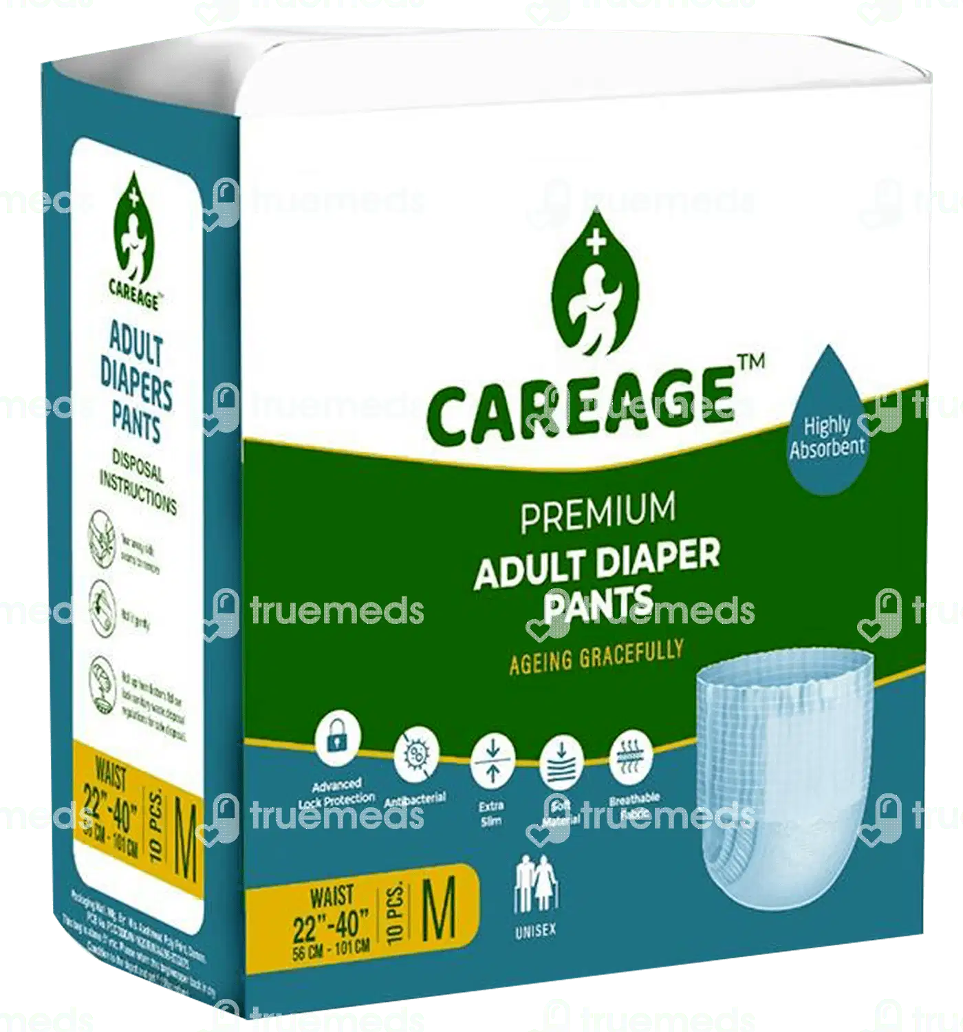 Careage Premium Adult Diaper Pants Medium 10