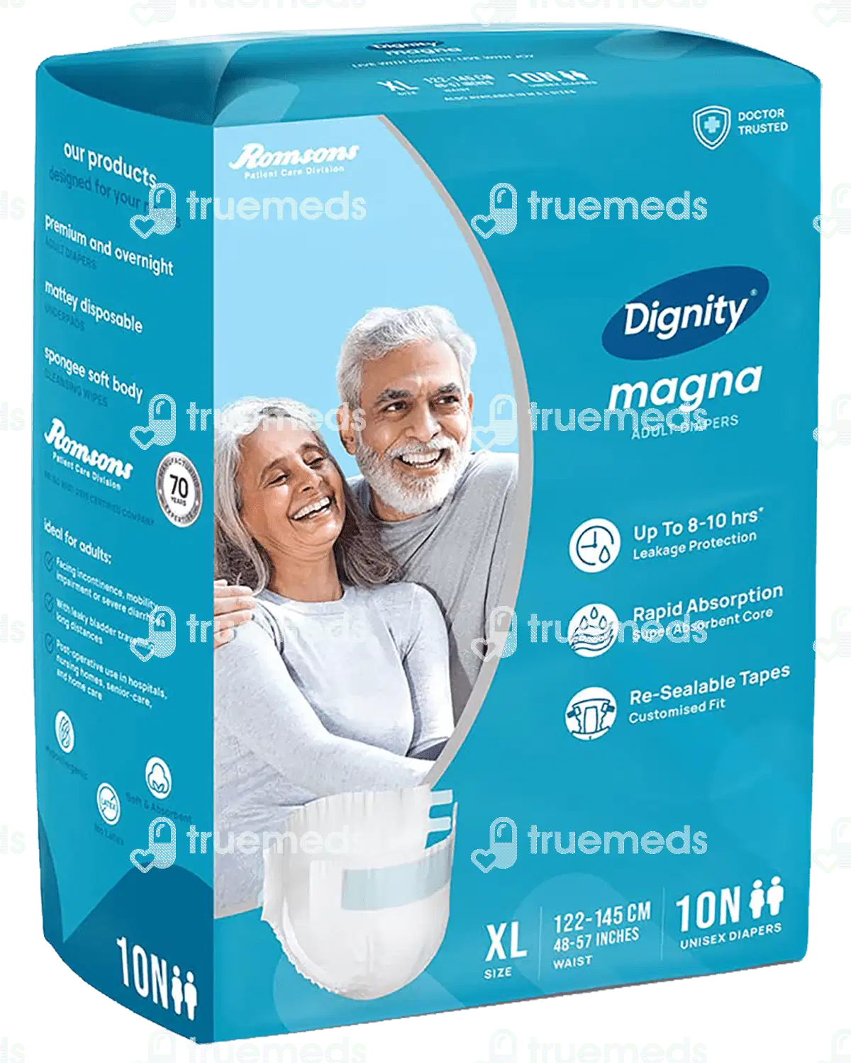 Dignity Magna Medium Unisex Adult Diapers 10