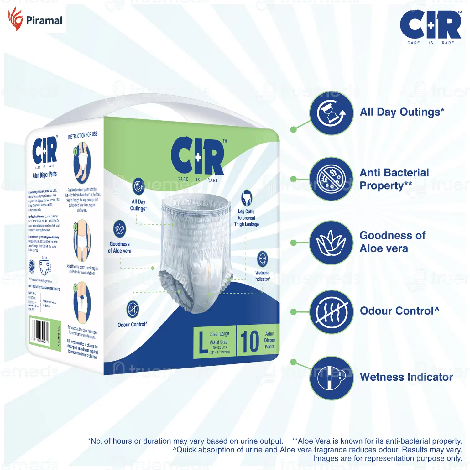 Cir L 90-120cm Unisex Adult Diaper Pants 10