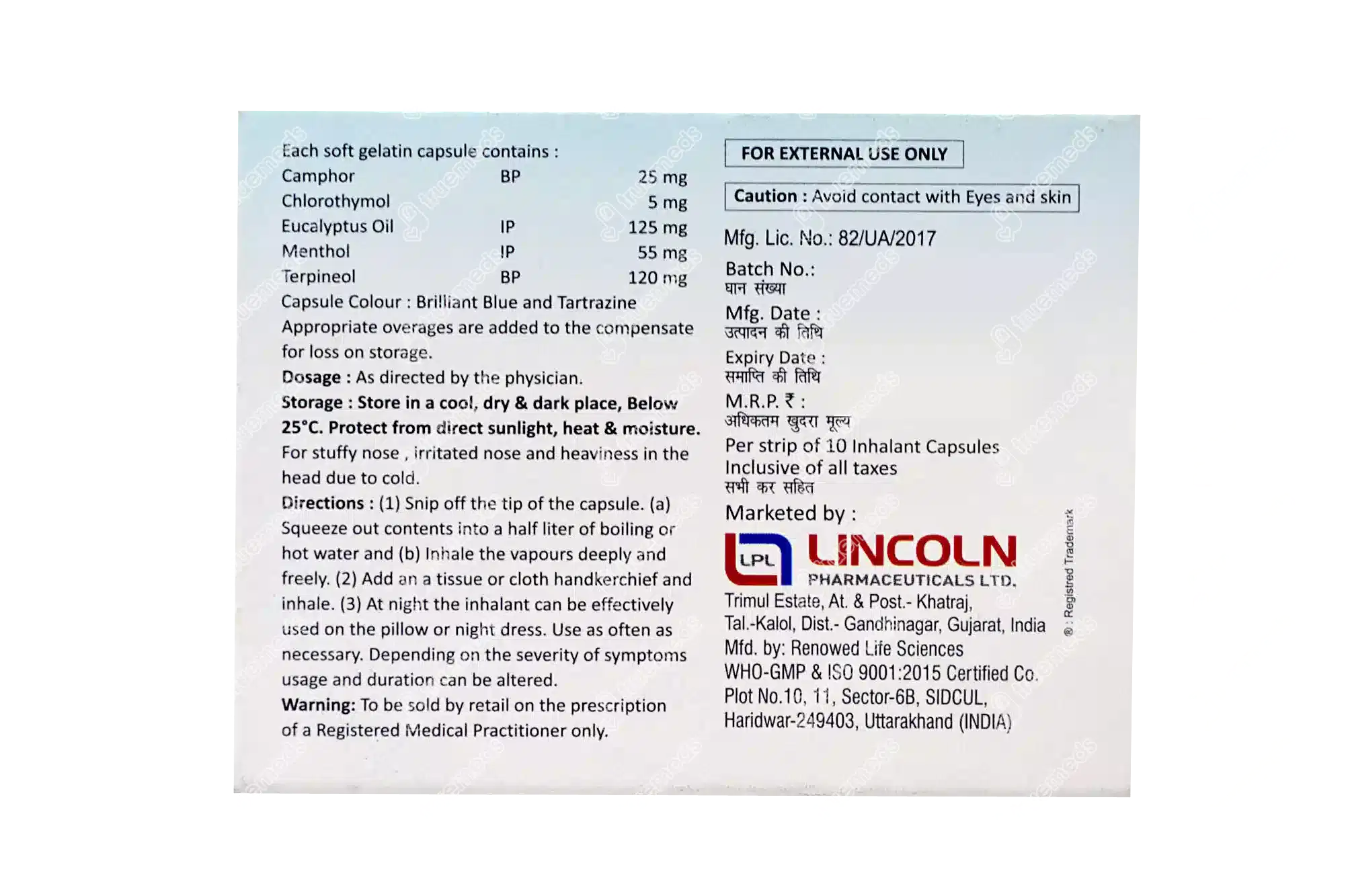 Nam Cold Vapocaps Capsule 10