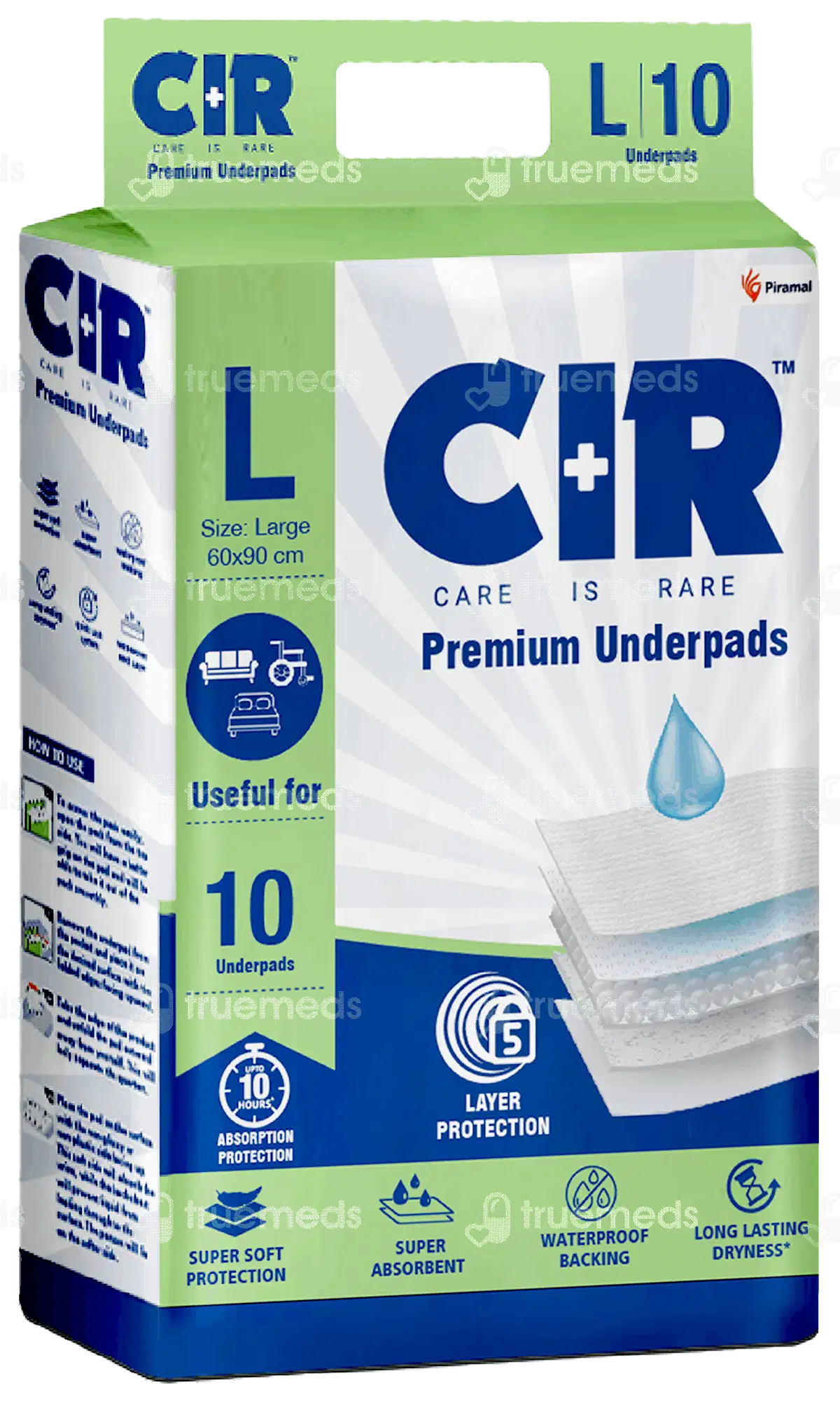 Cir Premium L 60x90cm Underpads 10