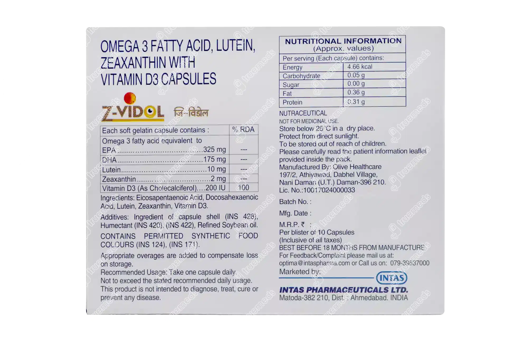 Z Vidol Capsule 10